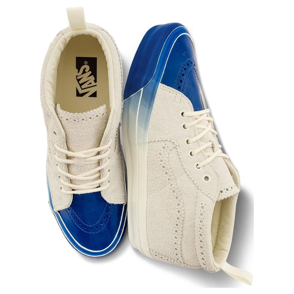 Кроссовки Vans SK8 MID Топ Скейтборд Кроссовки Унисекс Белый Синий - изображение 4