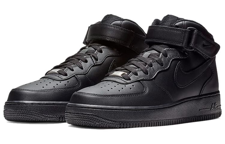 Кроссовки Nike Air Force 1 Mid Black 2016 - изображение 3
