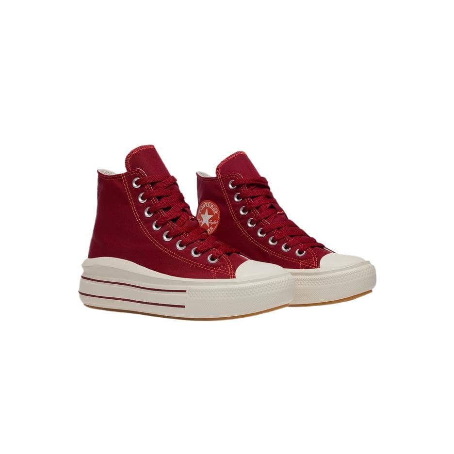 Кроссовки Converse All Star Move Удобные Универсальные Износостойкие Мид-топ Повседневная обувь для скейтборда Женские Ярко-красный - изображение 3