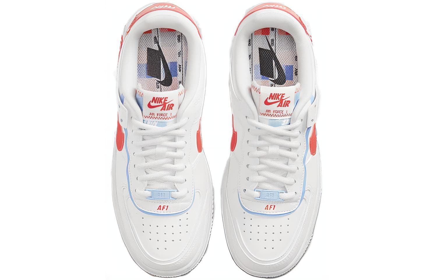 Кроссовки Nike Air Force 1 Shadow SE White Blue Red - изображение 4