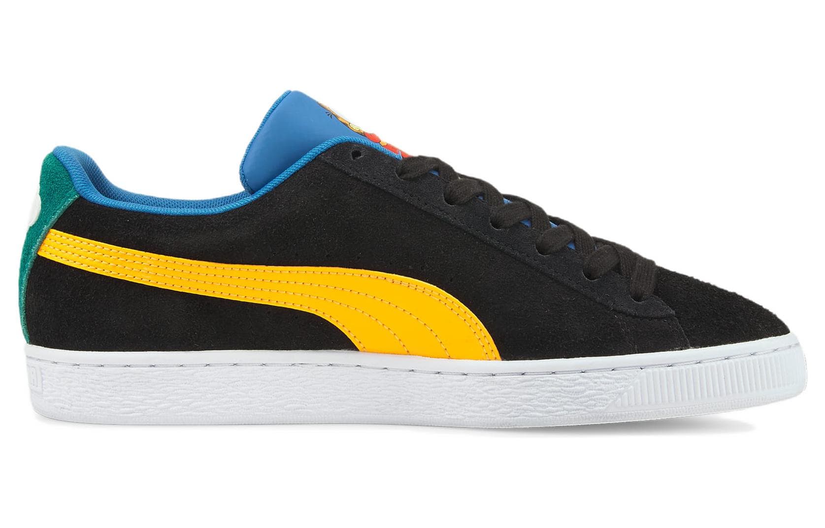 Кроссовки PUMA Suede Black Blue Yellow - изображение 2