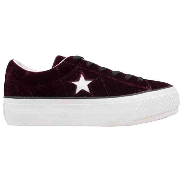 Кроссовки Converse ONE STAR Повседневная обувь для скейтборда Износостойкий Лоу-топы Женская Бордово-белый - изображение 2