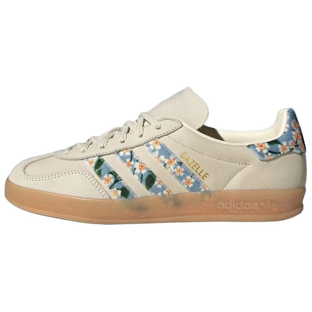 Кроссовки Adidas Originals X LIBERTY London Gazelle Кожа Текстиль Низкие Кроссовки для Скейтбординга Женские Бежевые - изображение 1