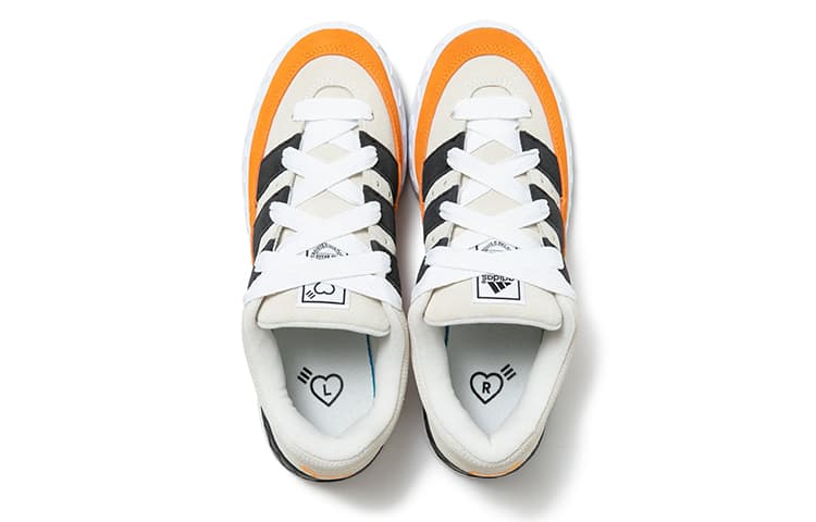 Кроссовки HUMAN MADE x adidas Retro Shark Low Light Grey Orange - изображение 5