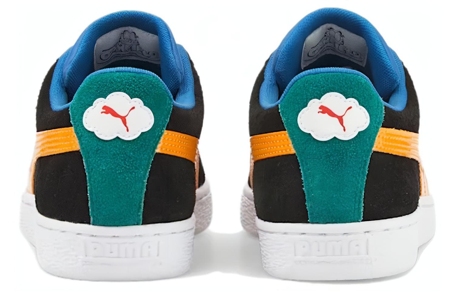 Кроссовки PUMA Suede Black Blue Yellow - изображение 5