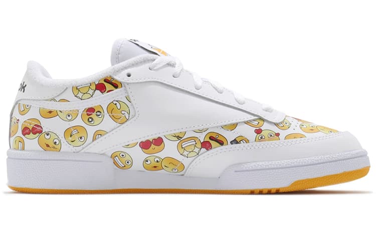 Кроссовки Reebok Club C 85 White Yellow Smiley - изображение 2