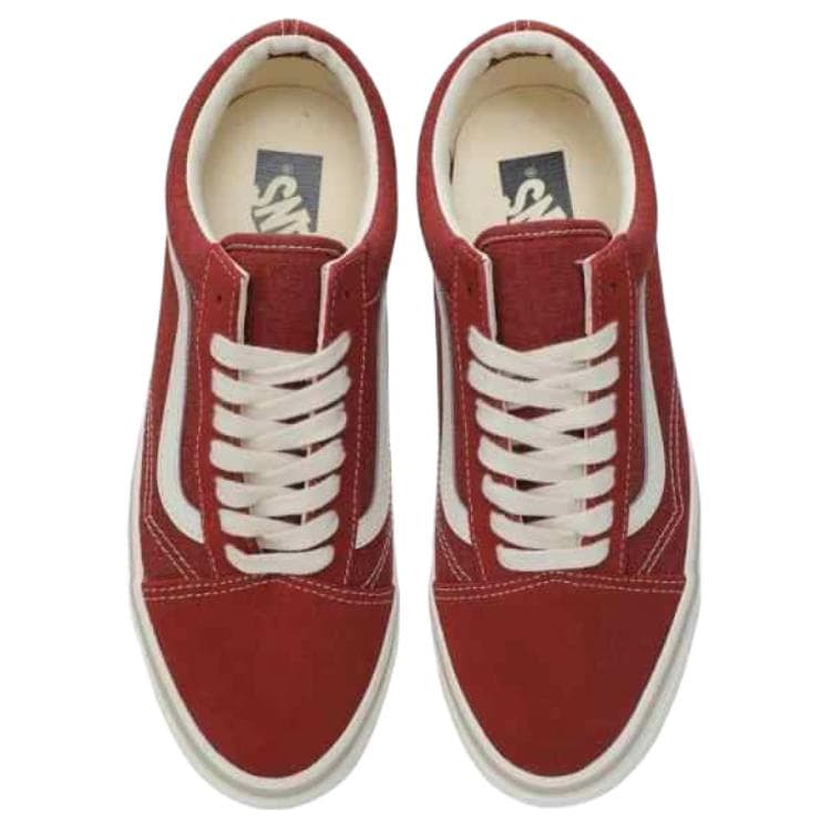 Кроссовки Vans Old Skool Устойчивые к истиранию низкие скейтбордические кроссовки унисекс красные - изображение 3