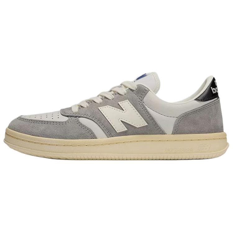 Кроссовки New Balance NB T500 Устойчивая к истиранию Низкая Скейтборд Обувь Мужская Серый Бежевый - изображение 1
