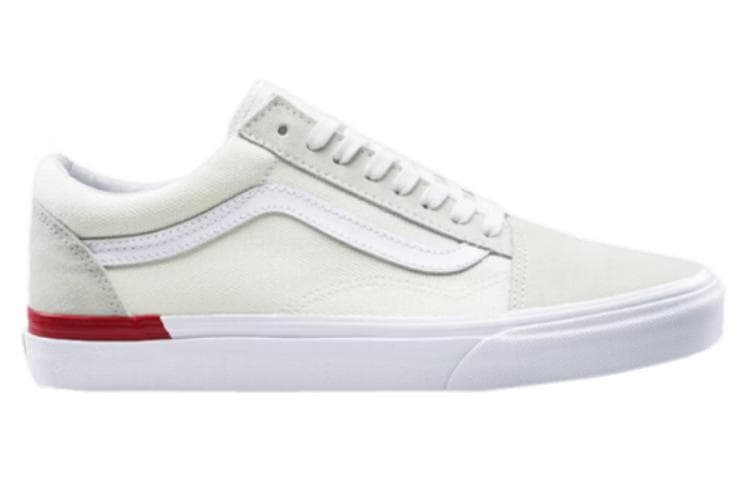 Кроссовки Vans Old Skool Амортизация устойчивая к истиранию низкий топ скейтборд обувь мужская белый и красный - изображение 2