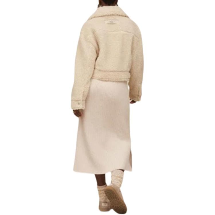 UGG Натуральный белый цвет Женские бархатные куртки - изображение 4