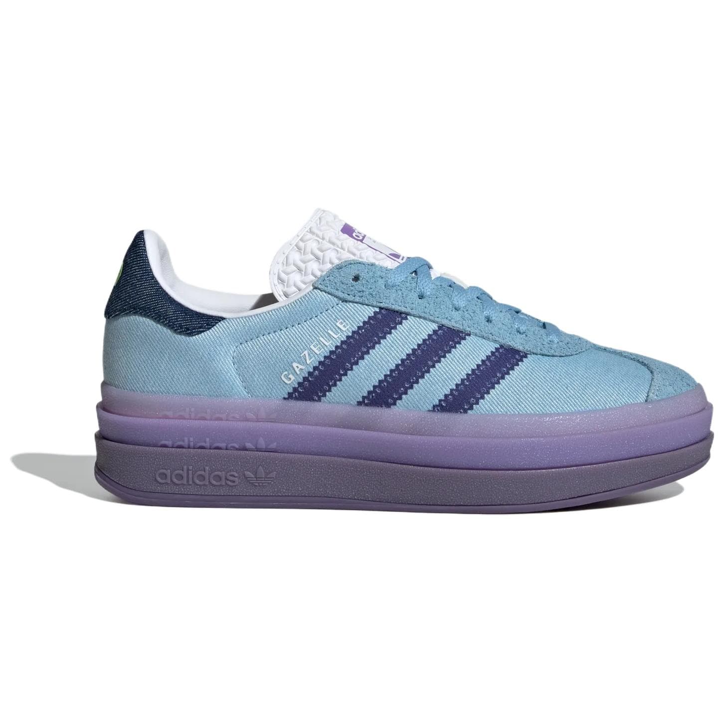 Кроссовки Adidas Originals X KSENIASCHNAIDER GAZELLE BOLD Деним Низкие Скейтборд Обувь Женские Циановый - изображение 2