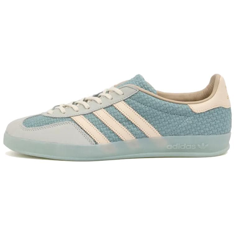 Кроссовки Adidas Originals GAZELLE INDOOR Ткань Устойчивая к истиранию Низкие Кроссовки для скейтбординга Мужские Светло-синие - изображение 1