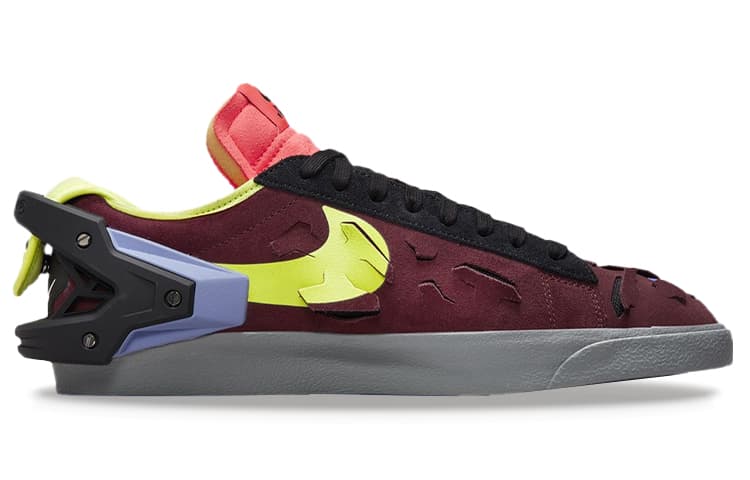 Кроссовки Acronym x Nike Blazer Low "Night Maroon" - изображение 2
