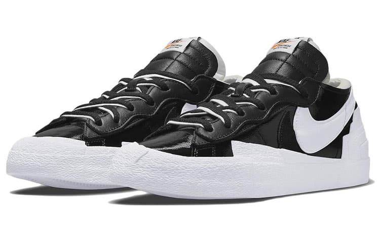 Кроссовки Sacai x Nike Blazer Low Black Patent Leather - изображение 3