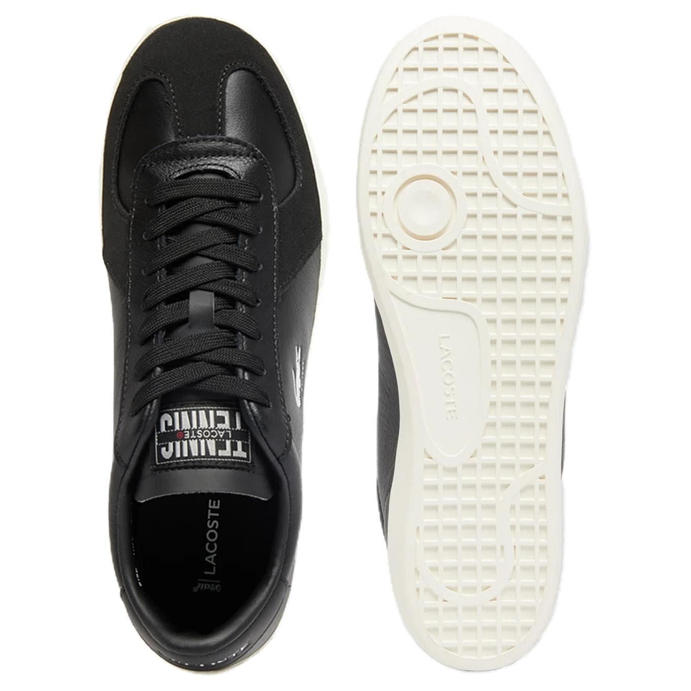 Кроссовки LACOSTE BASESHOT Противоскользящие Износостойкие Низкие Кроссовки для скейтбординга Мужские Черные - изображение 5