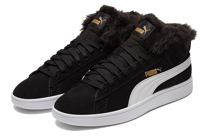 Кроссовки PUMA Smash V2 Mid Black - изображение 3
