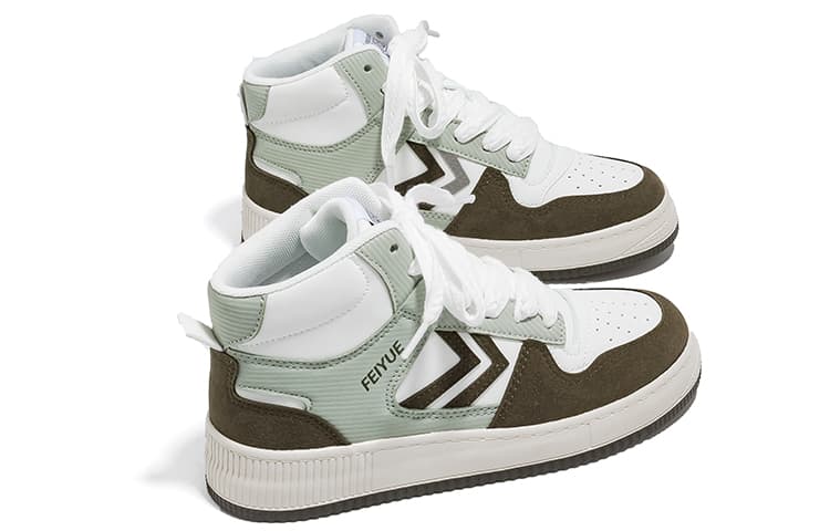 Кроссовки Feiyue High Top Sneakers White Green - изображение 4