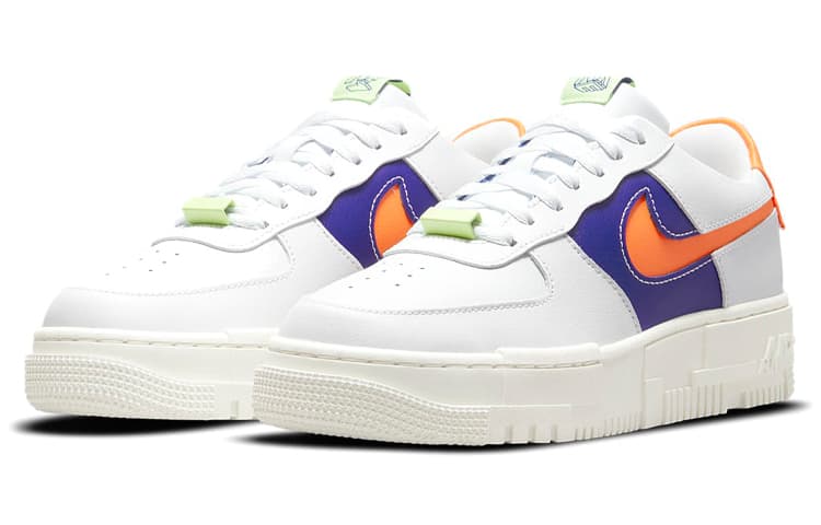 Кроссовки Nike Air Force 1 Low Pixel White Orange Blue — фото 3