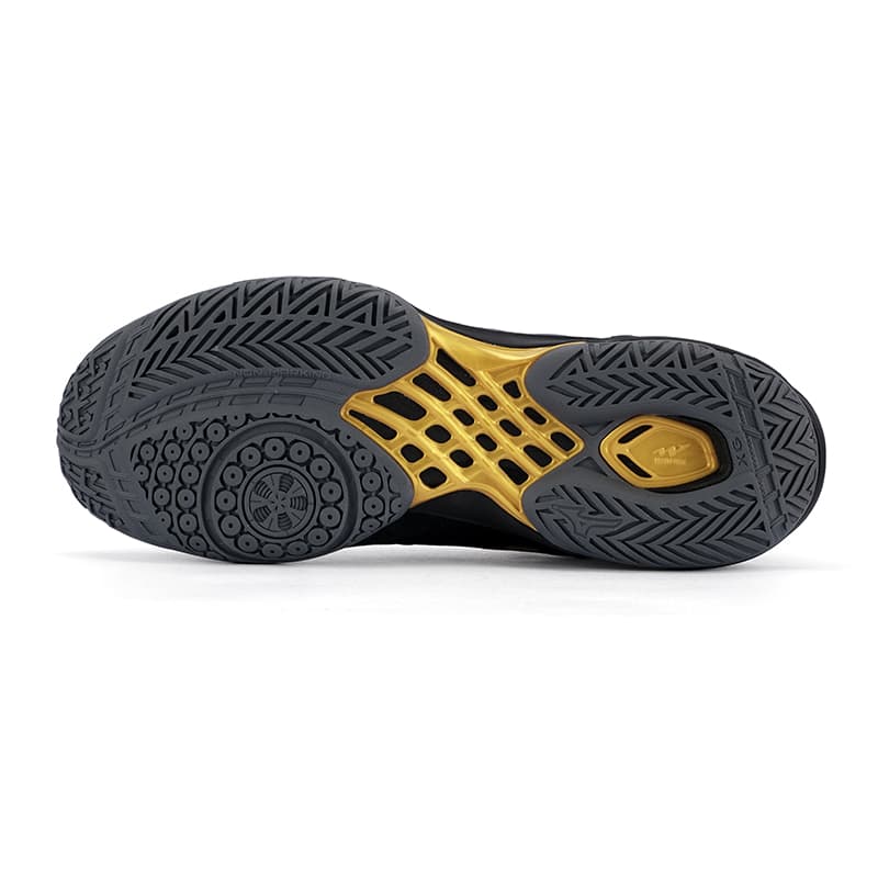 Кроссовки для бадминтона Mizuno CLAW EAGLE CLAW 4 Синтетическая кожа амортизация износостойкая обувь для бадминтона унисекс черный золотой - изображение 4