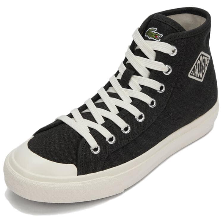 Кроссовки LACOSTE Backcourt High Топ Скейтборд Кроссовки Женские Черно-Белые - изображение 2