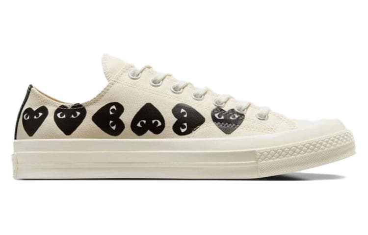Кроссовки CDG Play x Converse Low White Black - изображение 2