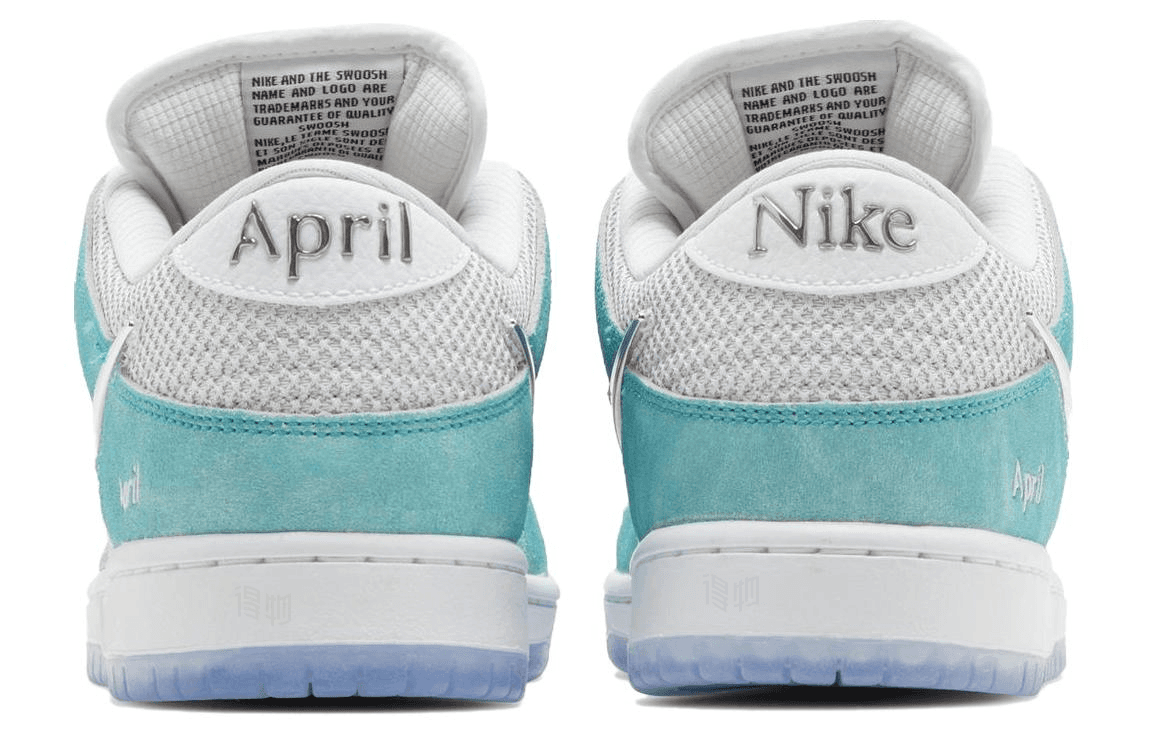 Кроссовки APRIL SKATEBOARDS x Nike Dunk SB "White and Multi-Color" — фото 4