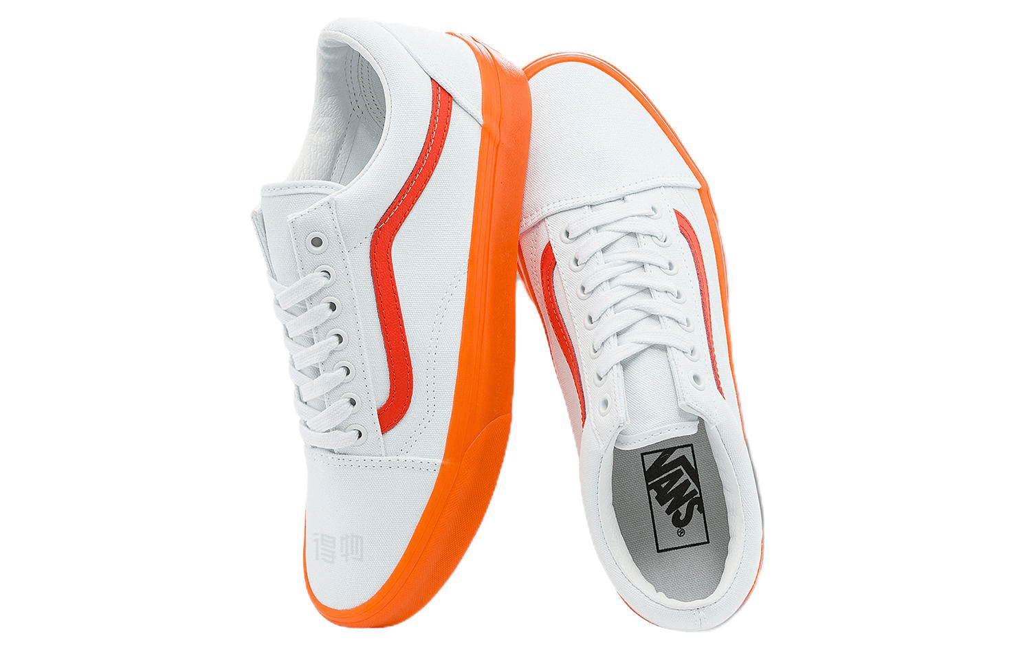Кроссовки Vans Old Skool White Orange - изображение 4