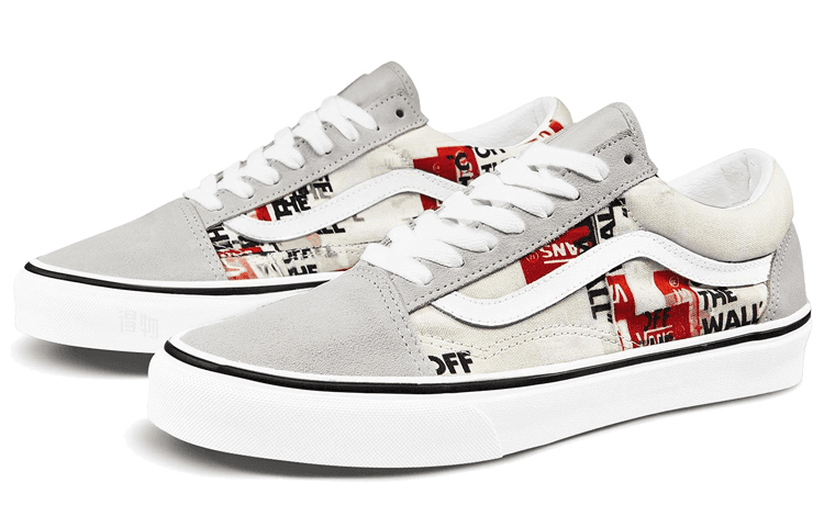 Кроссовки Vans Old Skool Grey White Red - изображение 2