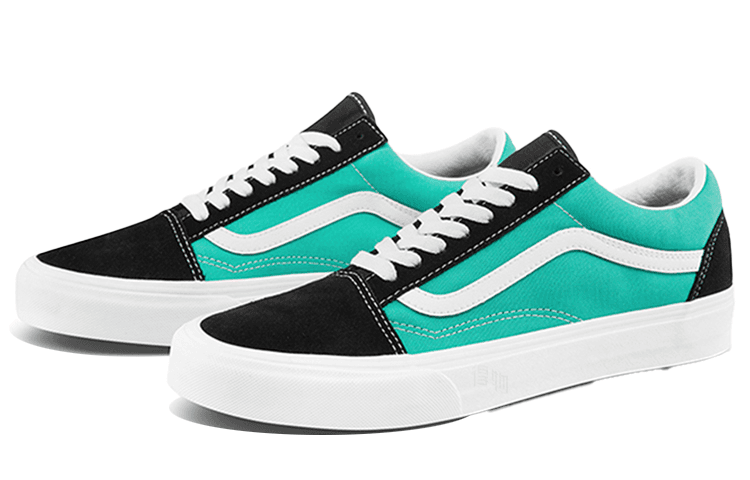 Кроссовки Vans Old Skool Blue Black White - изображение 2