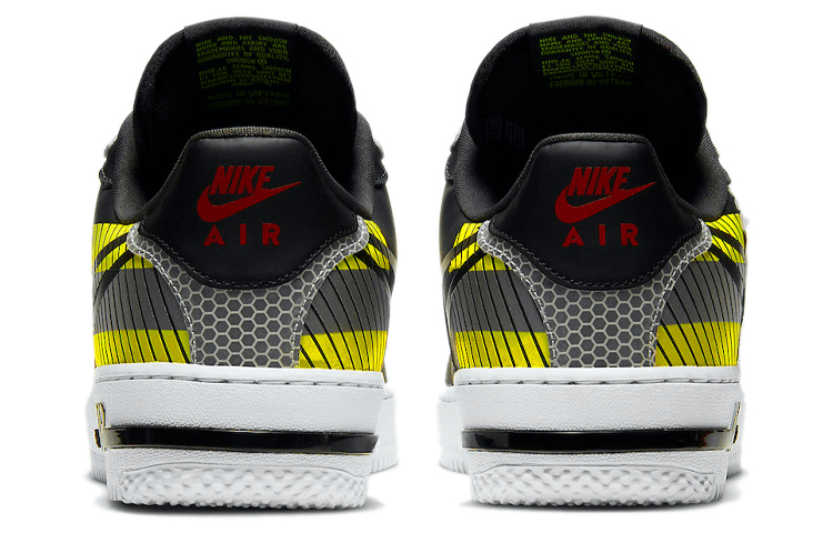 Кроссовки Nike Air Force 1 Low React Black Yellow — фото 5
