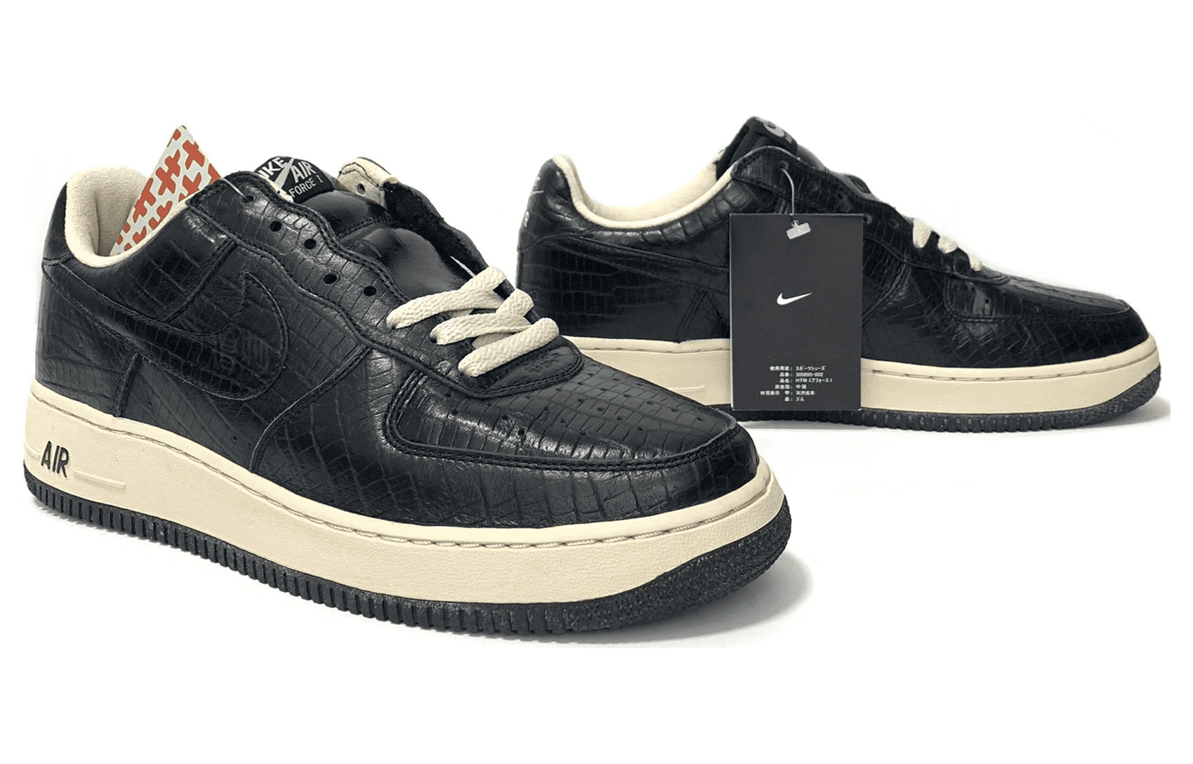 Кроссовки Nike Air Force 1 Low HTM 2 Black Croc — фото 3