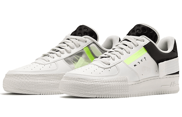 Кроссовки Nike Air Force 1 Low Type White Black Yellow — фото 3