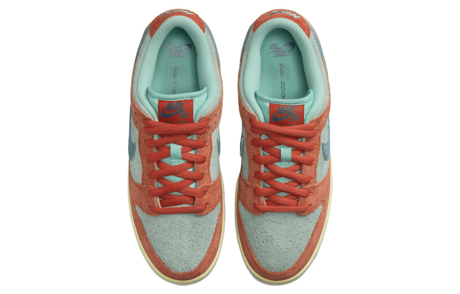 Кроссовки Nike Dunk SB "Orange and Emerald Rise" — фото 4