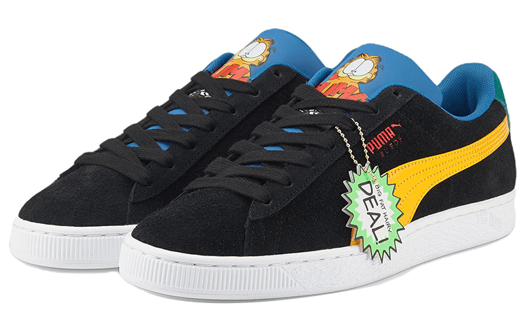 Кроссовки PUMA Suede Black Blue Yellow - изображение 3