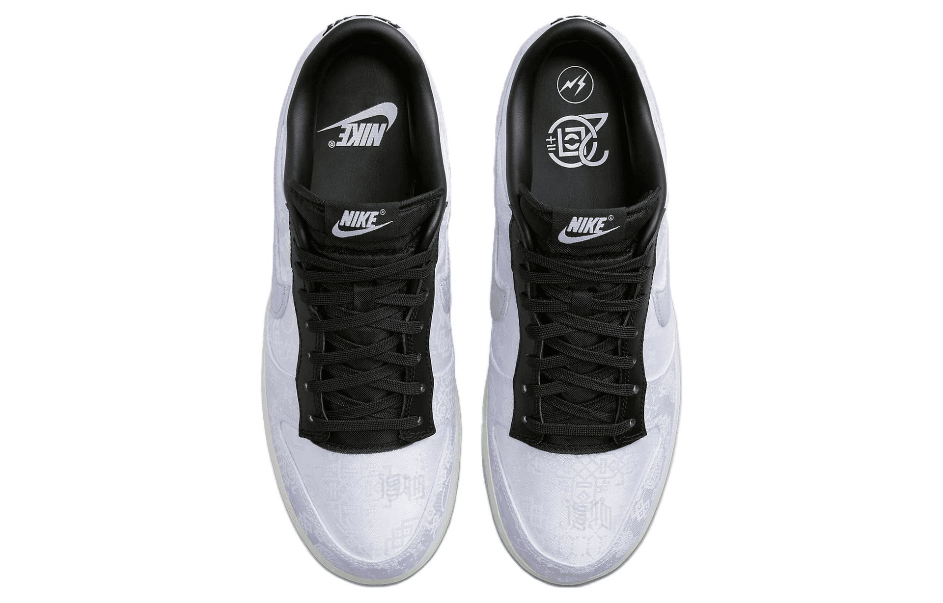 Кроссовки Fragment Design x CLOT x Nike Dunk Low "White Silk" - изображение 4