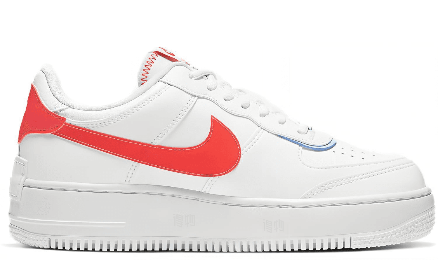 Кроссовки Nike Air Force 1 Shadow SE White Blue Red - изображение 2
