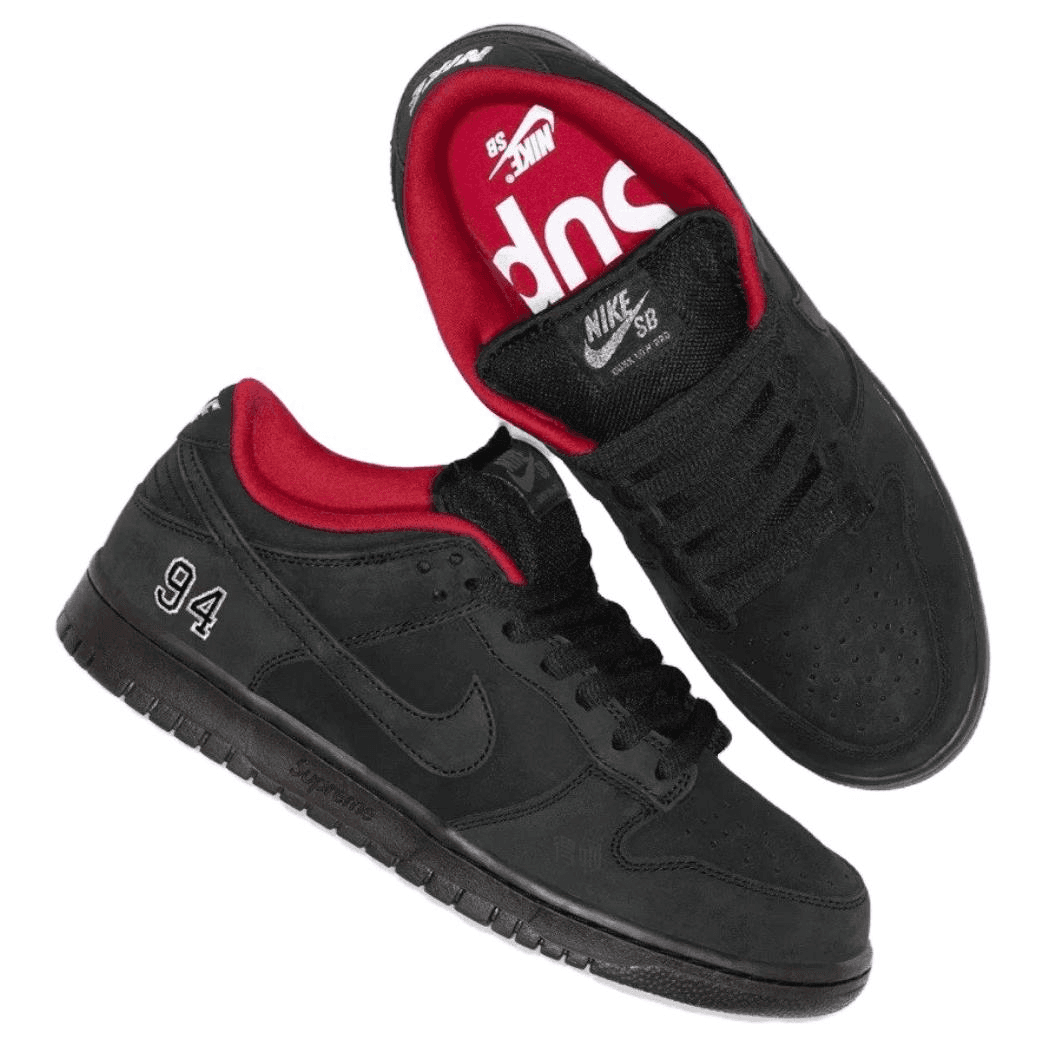 Кроссовки Supreme x Nike Dunk SB Low Pro OG QS Black - изображение 2