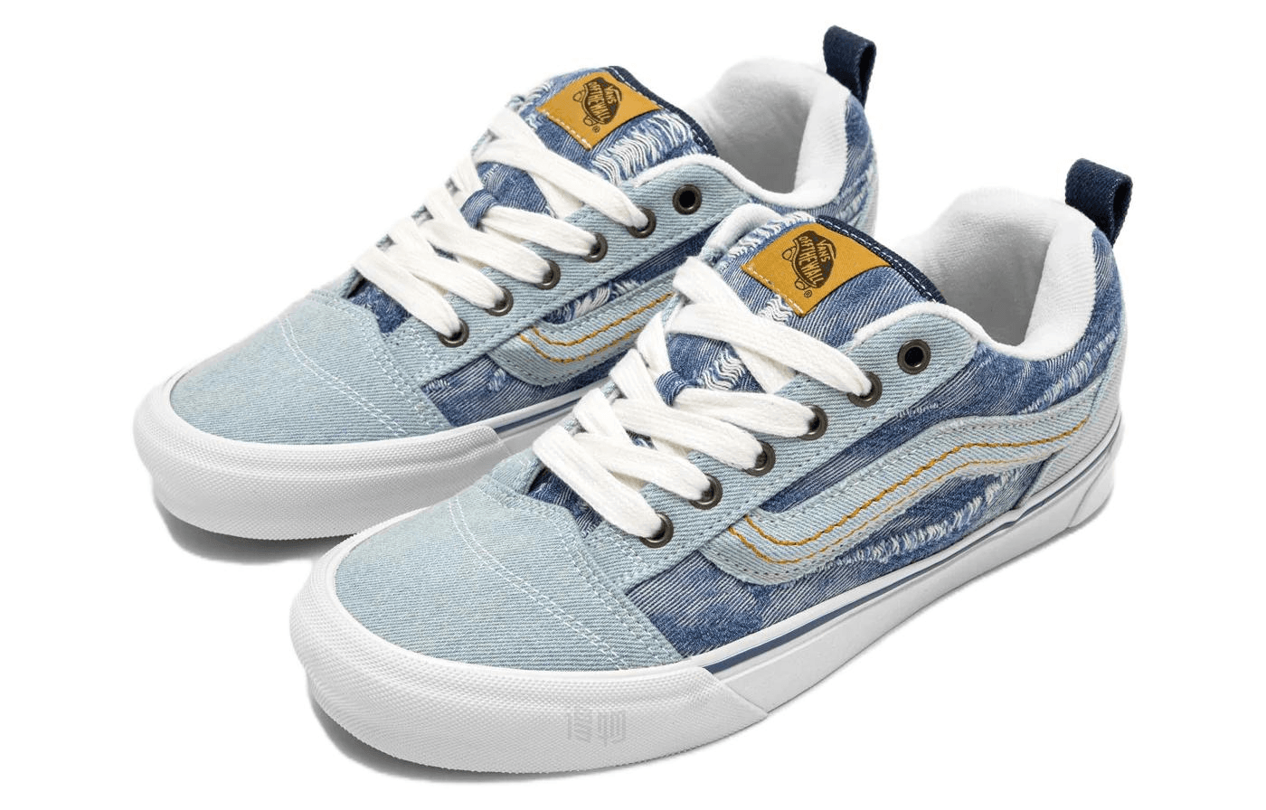 Кроссовки Vans Knu Skool White Blue - изображение 3