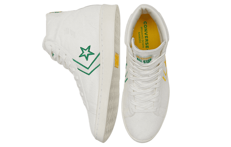 Кроссовки Converse Cons Pro Leather White Green Yellow - изображение 5