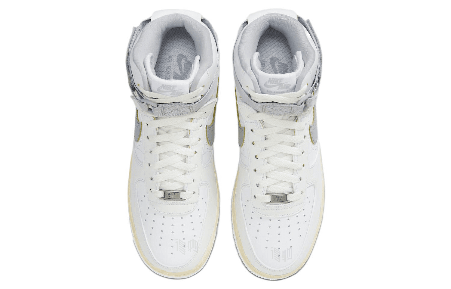 Кроссовки Nike Air Force 1 High '07 PRM White Grey — фото 4