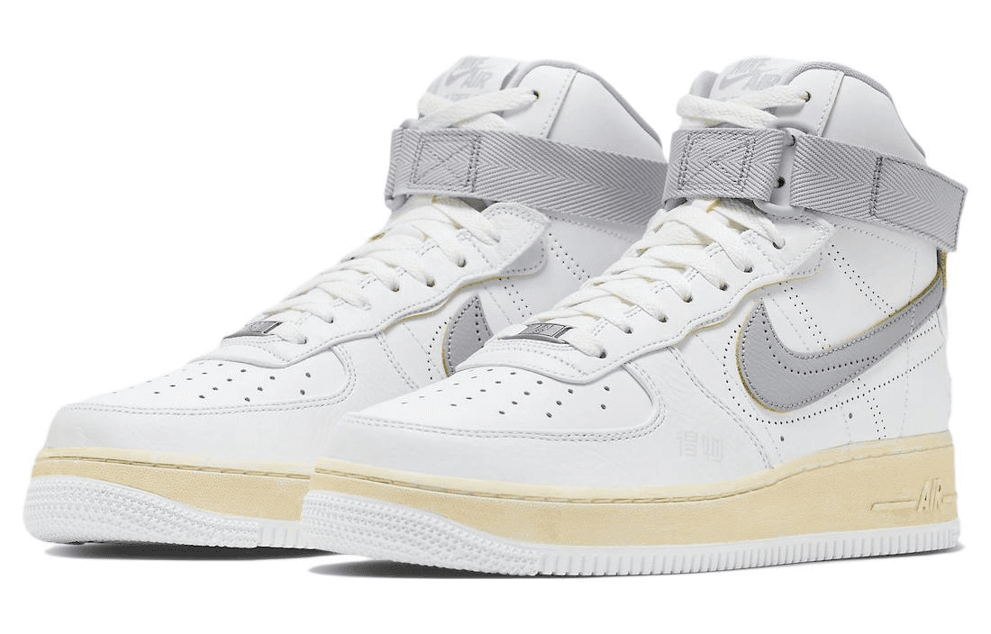 Кроссовки Nike Air Force 1 High '07 PRM White Grey — фото 3