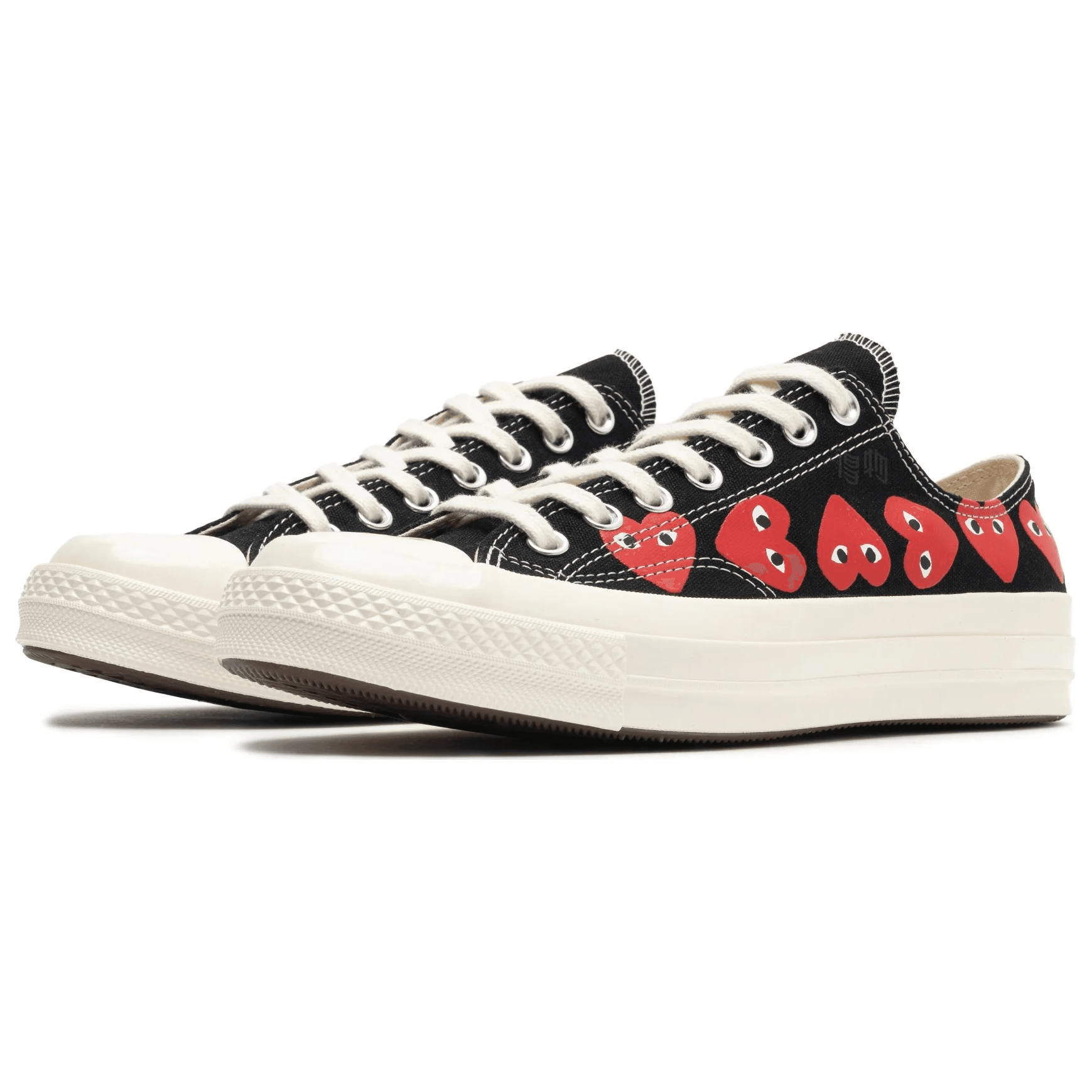 Кроссовки CDG Play x Converse Low Black White Red - изображение 2
