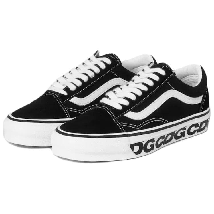 Кроссовки Vans X cdg Old Skool 36 Low Топ Скейтборд Обувь Мужской Черный белый - изображение 4