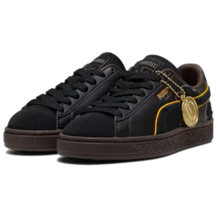 Кроссовки PUMA x ONE PIECE Suede Black Gold - изображение 4