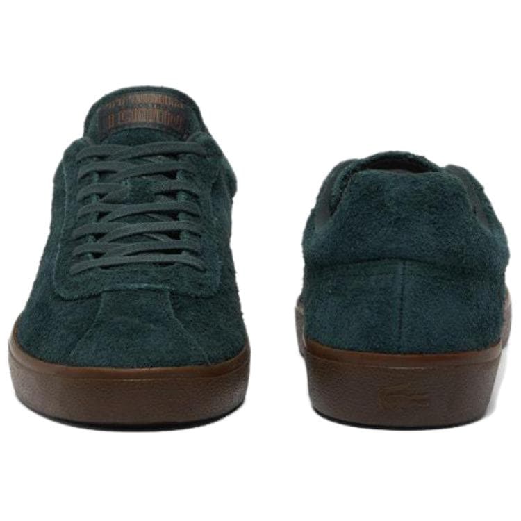 Кроссовки LACOSTE BASESHOT Искусственная замша Низкие кроссовки для скейтбординга Мужские Темно-зеленые - изображение 4