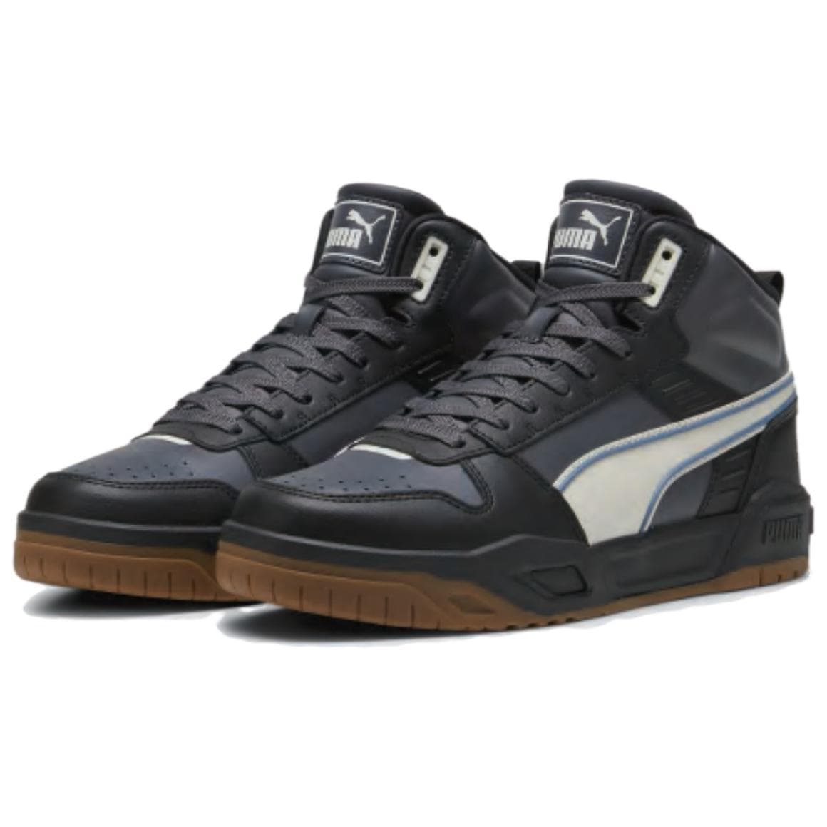 Кроссовки PUMA Устойчивая к истиранию MID Скейтборд Обувь Унисекс Черная - изображение 3