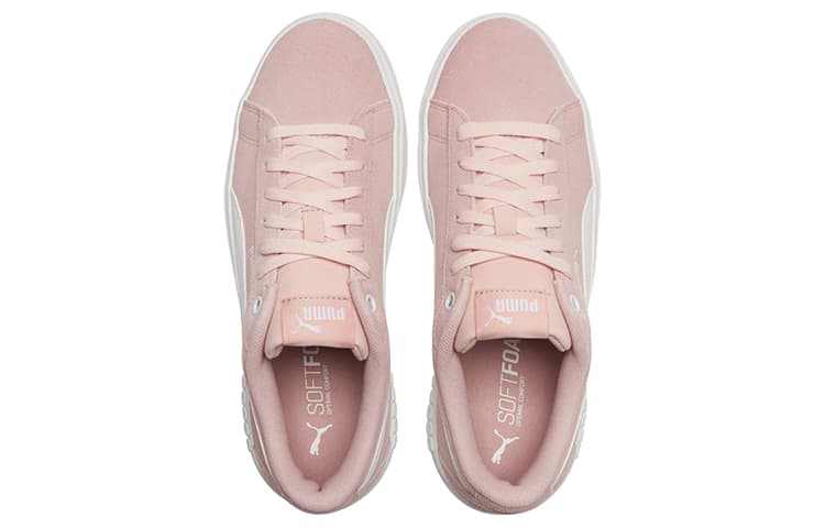 Кроссовки PUMA Smash Platform v2 Suede Pink White - изображение 4