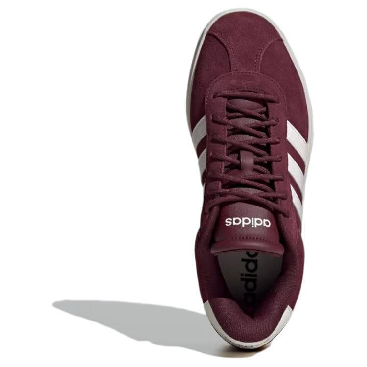 Кроссовки Adidas VL Court Bold противоскользящие устойчивые к истиранию низкие кеды для скейтбординга женские бордовые - изображение 5