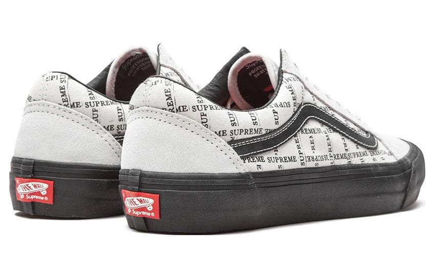 Кроссовки Supreme x Vans Old Skool Pro White Black 2020 - изображение 3