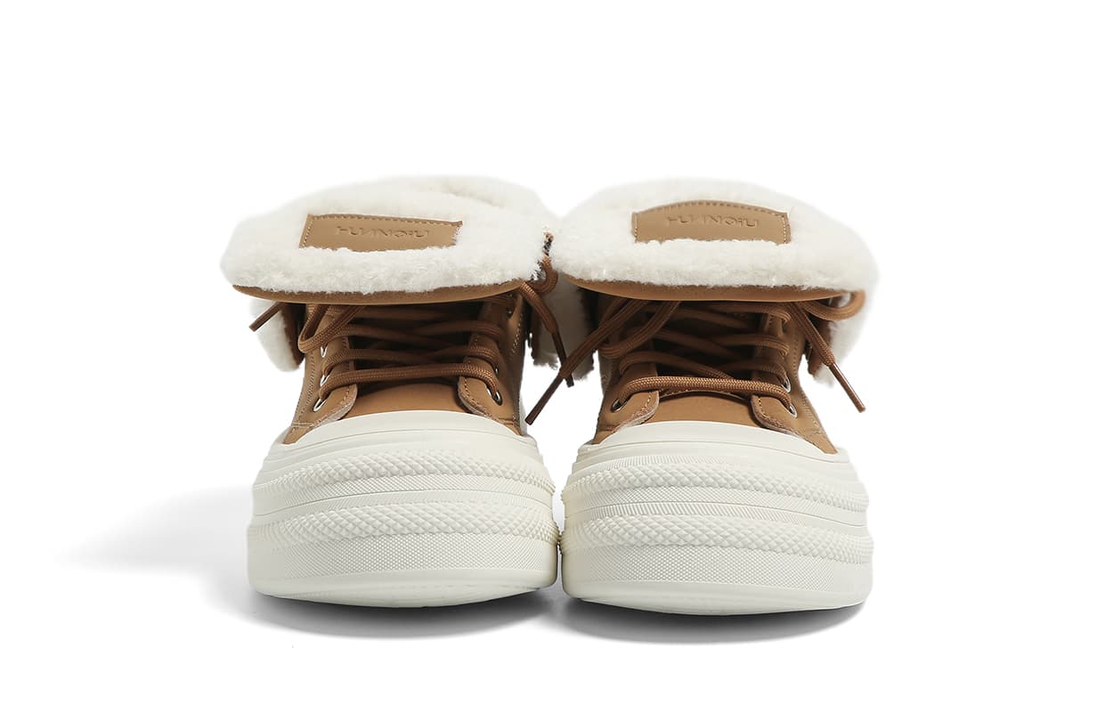 Кроссовки HUANQIU Flip-открытие Artificial Suede Обувь Термический Высота Увеличение Легкий MID Скейтбординг Кроссовки Женские - изображение 5